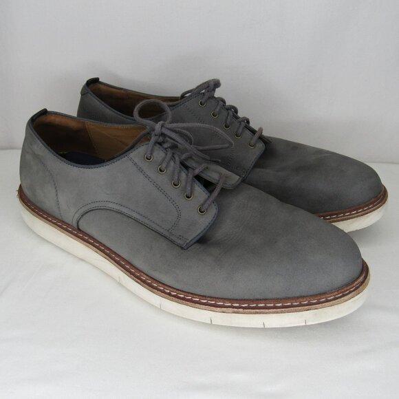 Cole Haan Gray Gray Tanner Leather Oxford Shoe Men's 12 - Picture 1 of 9